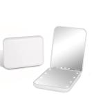 Kintion Pocket Mirror  1X/3X Magnification LED Compact Travel Makeup Mirror  Compact Mirror with Light  Purse Mirror  2-Sided  Portable  Folding  Handheld  Small Lighted Compact Mirror for Gift  White - Buy Online on SooperMarket.com