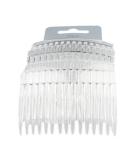 Set of 4 Clear Plain Hair Combs Slides 7cm (2.8") Clear 4 Count (Pack of 1) - Buy Online on SooperMarket.com