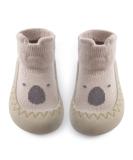 Toddler Sock Shoes Cute Baby First Walking Shoes Soft Sole with Grips for Boys Girls 12-18 Months Khaki - Buy Online on SooperMarket.com