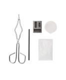 Salmue Graphite Crucible Set - Melting Kit with Ingot Mold, Silica Crucible, Graphite Rod, 25cm Tong for Gold, Silver, Platinum - Buy Online on SooperMarket.com