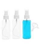 Symbah Small Spray Bottle 100ml Atomiser fine plastic Refillable Mist Empaty Spray Bottles for Traveling Make-up Skincare Cleaning Liquids 3 PCS with Funnel - Buy Online on SooperMarket.com