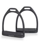 Equinate Stirrups Midway 10cm Black Matt - Anti-Slip Rubber Tread for Adults & Children - Set of 2 - International Shipping Available - Buy Online on SooperMarket.com