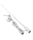 UAYESOK VHF Marine Base Antenna 48 Inch Fiberglass Waterproof Boat Antenna W/7m RG-58U Cable Adjustable Ratchet Fixed Mount - Buy Online on SooperMarket.com