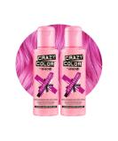 Crazy Color Vibrant Pinkissimo Semi-Permanent Hair Dye Duo. Highly Pigmented Magenta Conditioning & Oil Nourishing Vegan Formula | No Bleach or Ammonia | 200ml - Buy Online on SooperMarket.com