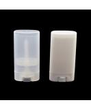 15ml Empty Oval Deodorant & Lip Balm Tubes - 10 Pack White Lip Gloss Containers with Caps | Ideal for DIY & Travel - Buy Online on SooperMarket.com