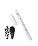 Nail Art Pens - Nail Art Graffiti Pen Nail Drawing Pen - Nail Varnish Pens - Quick Dry Fine Tips Nail Polish Pen for DIY Nail Art Decoration DIY Dot Line Pattern - White 02 - Buy Online on SooperMarket.com