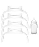 4 Pack Baby Bottle Handles for Philips Avent - Easy Grip White Holders for Independent Drinking - Buy Online on SooperMarket.com