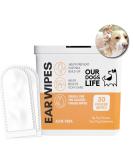Dog Ear Wipes | Soft Quick & Easy Ear Wipes For Dogs | Remove Wax Dirt & Stop Smelly Itchy Dog Ears | 50 Soothing Aloe Vera Dog Ear Cleaning Finger Wipes! - Buy Online on SooperMarket.com