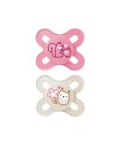 Mam Start Schnuller in the 2 Set Baby Schnuller especially for newborns from sustainable & organic-renewable materials with pacifier box 0-2 months squirrel / bird Eichhorn / owl 0-2 / silicone / day - Buy Online on SooperMarket.com