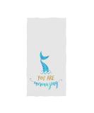 Naanle 3D Mermaid Tail Print Hand Towels - 16 x 30 Inches - Blue White - Ideal for Bathroom, Hotel, Gym, Spa - #Mermaid - Buy Online on SooperMarket.com