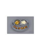 ezpz Happy Mat (Gray) - New Version | 100% Silicone Suction Plate for Toddlers | Divided Plate - Dishwasher Safe - Buy Online on SooperMarket.com