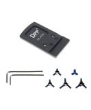 DPP Titanium Rear Sight Dovetail Mount for Glock - Compatible with Vortex Venom, Viper, Burris Fastfire, Docter - 7075T6 Aluminum - Black Anodized - Buy Online on SooperMarket.com