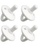 Pacifier Soother Baby 4 Pack, Newborn Teething 100% Food Grade Soft Silicone, BPA Free by Comfy Cubs - White, Stage 1 (0-6 Months) - Buy Online on SooperMarket.com