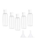 Ainkou 5pcs 100ml Clear Plastic Bottles Transparent Empty Bottles Refillable Bottles Travel Bottles Set for Travel or Cosmetic with 2pcs Small Funnels - Buy Online on SooperMarket.com