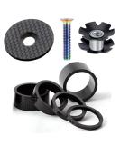CYCEARTH 3K Carbon Fiber Headset Spacer Kit - 5 Sizes + Top Cap & Bolt - for 1-1/8 Inch Stems - Buy Online on SooperMarket.com