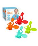 Morlike Baby Water Bottle Cap Silicone Bottles Top Spout Adapter Replacement for Toddlers Kids and Adults Protects Kids Mouth - No Spill & BPA Free (Mix - 4 Pack) - Buy Online on SooperMarket.com