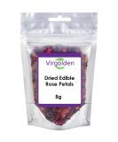 Dried Edible Rose Petals 8g by Virgolden - Premium Natural Scent for Bath, Spa, Wedding Confetti & Crafts - Buy Online on SooperMarket.com