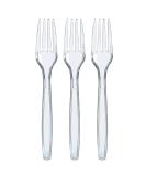 100 Clear Plastic Forks | Heavy Duty Plastic Silverware | Fancy Plastic Cutlery | Elegant Disposable Forks Pack | Bulk Disposable Flatware | Plastic Utensils Set | Disposable Silverware Cutlery Forks Clear (100) - Buy Online on SooperMarket.com