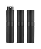 Lisapack 8ML Atomizer Perfume Spray Bottle for Travel (3 PCS) Empty Cologne Dispenser, Portable Sprayer (Black) 3 Black - Buy Online on SooperMarket.com