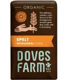 Doves Farm Spelt Wholemeal Flour 1kg - Organic Stoneground High-Fiber Spelt Flour for Baking - Buy Online on SooperMarket.com