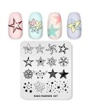 Alexnailart Nail Stamping Printing Plate Template Image Plate Stamper Scraper Star Pentagram Pattern Nail Art Decoration DIY Print Manicure Design FA027 - Buy Online on SooperMarket.com