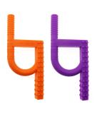 Tuxepoc Sensory chew Toys for Autistic Children fluxy Oral Motor Chewy Tool for Kids with Teething ADHD Autism Biting Needs Teether Silicone chewlery for Boys&Girls (Orange Purple) - Buy Online on SooperMarket.com