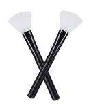 Silicone Face Mask Brush 2PCS Set - Flexible Facial Mud Applicator Tools for Moisturizers - Wood Handle, Ideal for Clay and Charcoal Masks - Buy Online on SooperMarket.com