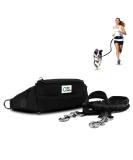 One Trail Hands Free Dog Lead | Durable Bungee Leash With No-Bounce Pack (Large Dog Black) Large Dog Black - Buy Online on SooperMarket.com