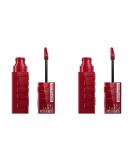 Maybelline New York Super Stay Vinyl Ink Liquid Lipstick - Long-Lasting Shiny Finish 16-Hour Hold No. 10 Lippy 4.2 ml (Pack of 2) - International Shipping Available - Buy Online on SooperMarket.com