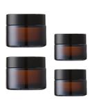Tuakimce 4-Piece Amber Glass Cream Can Set - 20ml & 30ml Containers for Lotion Cream & Cosmetics with Lids - Fillable & Reusable for International Shipping - Buy Online on SooperMarket.com