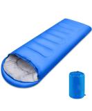 Lightweight 3 Season Sleeping Bag for Kids & Adults - 5-20 Degree Microfiber Fill - Ideal for Backpacking, Hiking, Camping - Includes Compression Sack - Single, Blue - Buy Online on SooperMarket.com