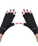 MelodySusie Anti UV Gloves for Gel Nail Lamp, Professional Protection Gloves for Manicures, UV Shield Gloves, Nail Art Skin Care Fingerless Glove Protect Hands, Home Outdoor Use A-Black - Buy Online on SooperMarket.com