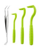 Emwel Tick Remover Tools for Dogs 4Pcs Stainless Steel Painlessly Tick Professional Tick for Dogs Cats Horses and Humans Pets Green - Buy Online on SooperMarket.com