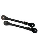 Weaver Leather Black Single-Ply Spur Straps - Durable Equestrian Accessories - Buy Online on SooperMarket.com