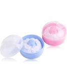 Baby Powder Puffs Cosmetic Powder Puffs Kit with Containers Blue and Pink 2 Pack - Buy Online on SooperMarket.com