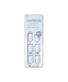 Buy KISS imPRESS Blue Sky Press-On Nails - Short Matte Color Manicure | Includes Prep Pad & Mini File for Easy Application - Buy Online on SooperMarket.com
