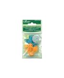 Clover 3109 Jumbo Locking Stitch Markers - Blue & Orange - Buy Online on SooperMarket.com