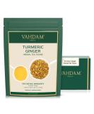 Vahdam turmeric ginger herbal tea Tisane (200g) 100% natural Tisane |Tea tea and ginger tea |Brew turmeric ginger as hot or iced tea - Buy Online on SooperMarket.com