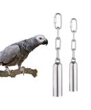 HPiano Stainless Steel Bell Toys For Parrots 2 pcs Stainless Steel Bells Toy with Sweet Sound for Bird Parrot Macaw African Greys Cockatoo Parakeet Cockatiels - Buy Online on SooperMarket.com