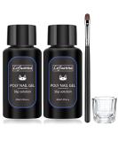 Lofuanna Poly Gel Slip Solution 80ML - Professional Kit for Extender Gel Builder Gel UV/LED Nail Tips - with Nail Brush and Acrylic Glass - 2PCS - Buy Online on SooperMarket.com