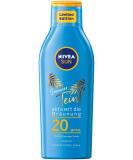 NIVEA Sun Schutz & Braune sunscreen LSF 20 (200 ml) sun milk with pro-melanin extract for an even tan immediate sun protection with UVA/UVB filter system - Buy Online on SooperMarket.com