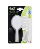 Vital Baby Protect Grooming Set - Soft Bristle Brush and Non-Scratch Comb - 0+ - White - Buy Online on SooperMarket.com