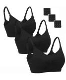 Dreamburn Maternity Nursing Bra | Wireless Seamless Comfort | XXL | 4 Rows Adjust Hook | Removable Spill Prevention Pads | Extenders | 3*Solid Black - Buy Online on SooperMarket.com