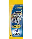 BIC 3 Flex Razor Set for Men - 3 Blades Sensitive Skin 4 Pack - International Shipping Available - Buy Online on SooperMarket.com