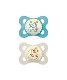 Mam Original Night Schnuller in the 2 Set bright & tooth-friendly baby pacifier from sustainable & organic-renewable materials with pacifier box 0-6 months rabbit / moon rabbit / moon 0-6 / silicone / night tooth-friendly - Buy Online on SooperMarket.com