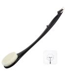 Body Brush Back Scrubber 17 in Never Mold Back Brush Long Handle for Shower Exfoliating Brush Dry Brushing Body Brush for Men Women Elderly Deep Exfoliation Soft Glowing Skin (Black) - Buy Online on SooperMarket.com