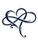 Long-Lasting Tattoo Ink: Big Heart & Infinity Symbol Design (Navy Blue) - 4 Sheets, Semi-Permanent for Chest, Neck, and Arms - Buy Online on SooperMarket.com