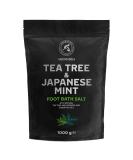 Foot bath salt with sea salt and essential tea tree oil & mint oil - 1kg/1000g - pedicure swimming salt - bathing additive with natural sea salt - foot care for feet and nails mint 1 kg (1 Pack) - Buy Online on SooperMarket.com