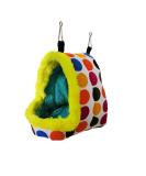 Winter Warm Bird Hanging Hammock: Plush Parrot Nest House Bed for Conure, Lovebird, Budgie, Parakeet, Cockatiel - Cozy Pet Cave Toy & Cage Accessory (Medium) - Buy Online on SooperMarket.com
