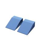 StrongTek Yoga Foam Wedge Blocks (Pair) - Blue EVA Riser for Supportive Foot and Wrist Exercise Accessories - Buy Online on SooperMarket.com